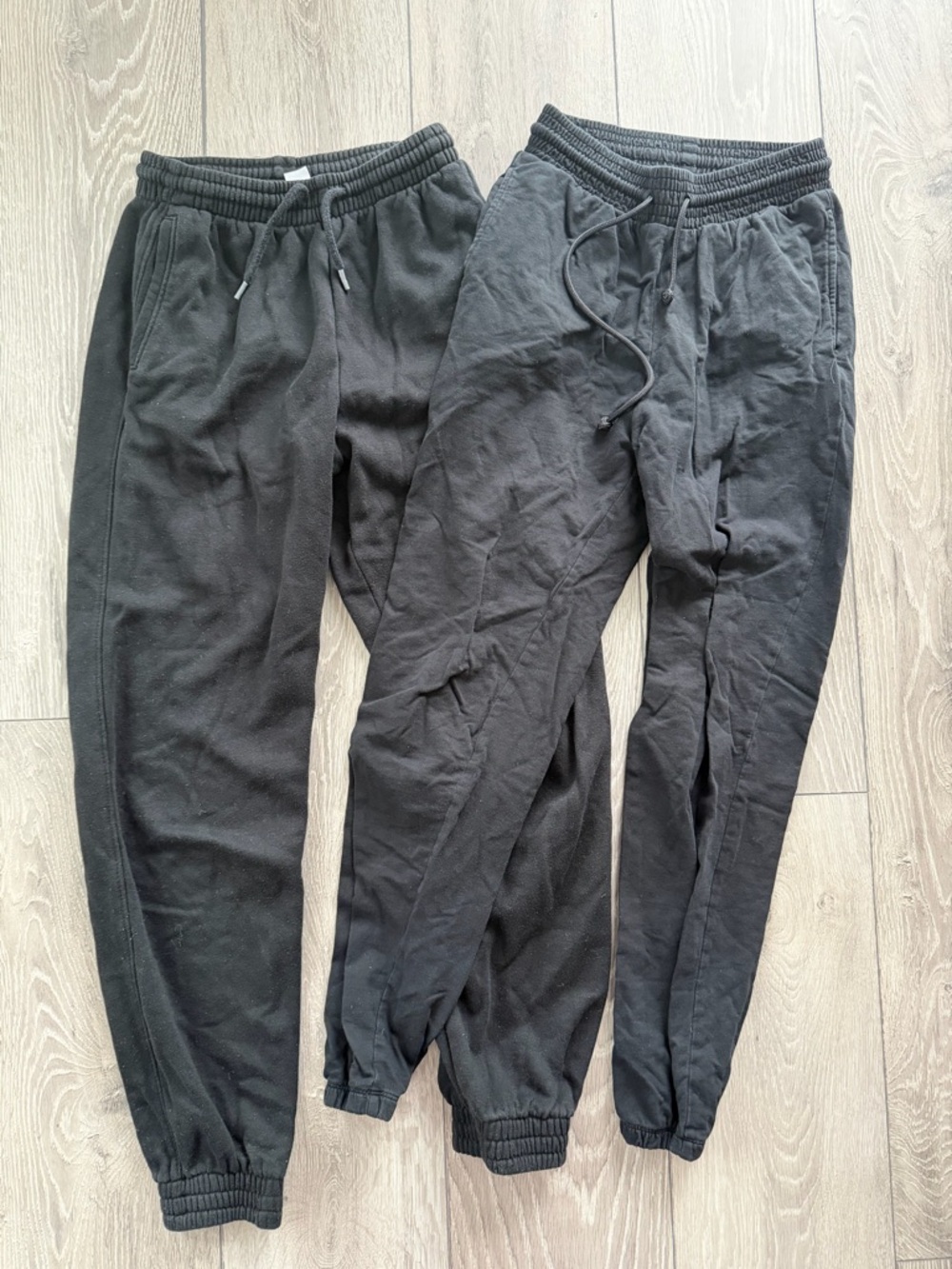 Two Black Jogger Sweatpants Pair